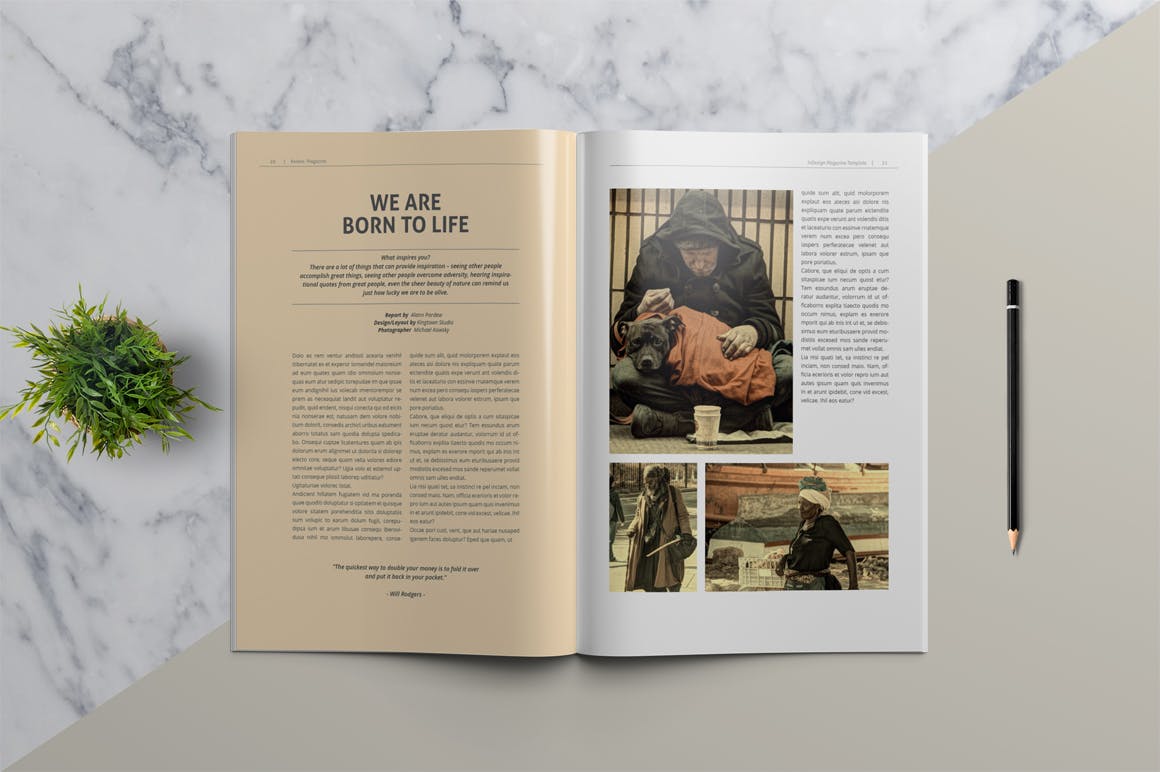 北欧简约风格素材库精选杂志设计模板 KELENS – Clean Magazine Template插图(7)