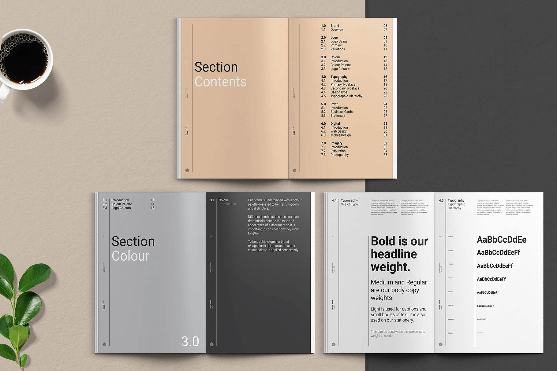 极简主义的品牌规范指南杂志InDesign模板下载 THE MINIMALIST / Bundle Pack [indd]插图(3)