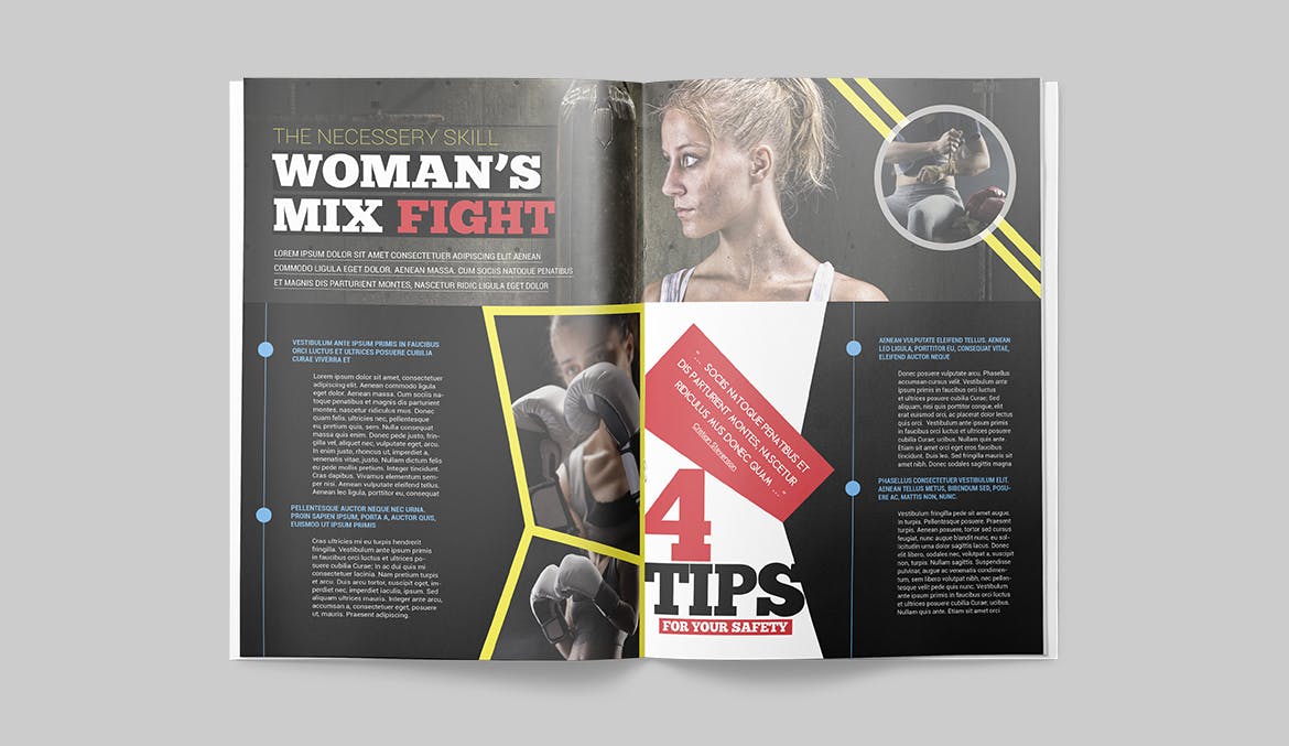 体育赛事素材库精选杂志排版设计模板 Magazine Template插图(10)