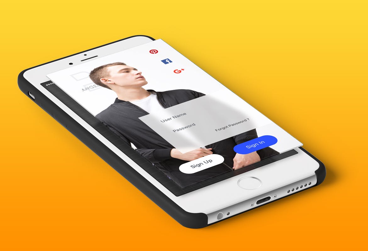 APP注册登录界面设计SKETCH模板 B SignIn – Sketch Ui插图(3)