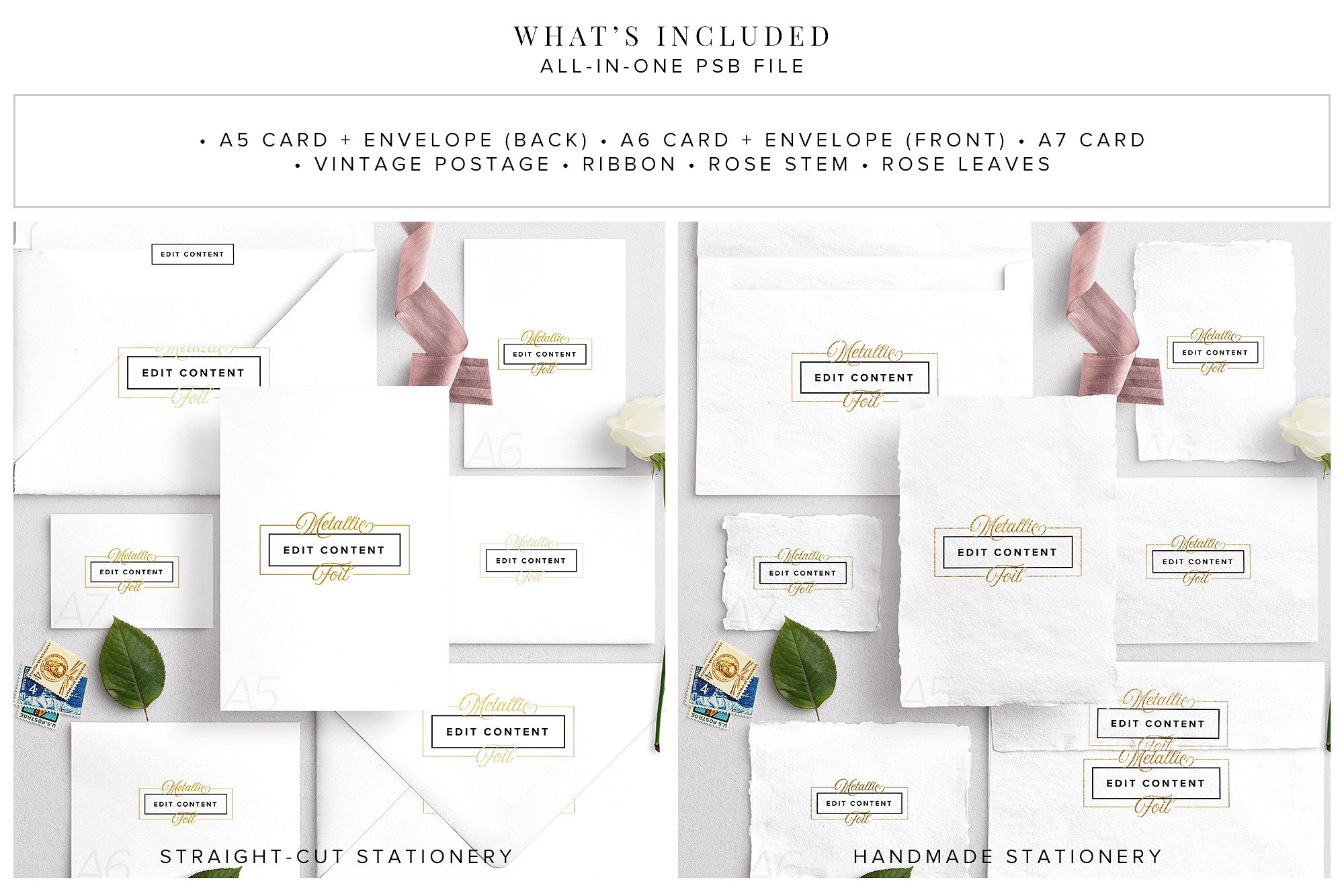 婚礼设计物料场景样机合集 Wedding Suite Scene Mockup插图(1)