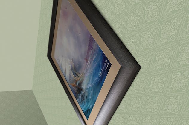 复古艺术作品画框样机 Perspective Frame Mockups插图(2)