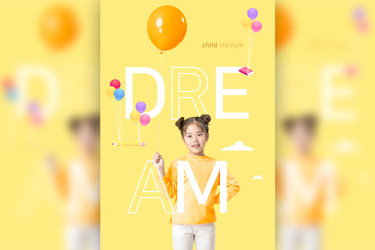 少儿&儿童快乐节日生活气球PSD素材插图