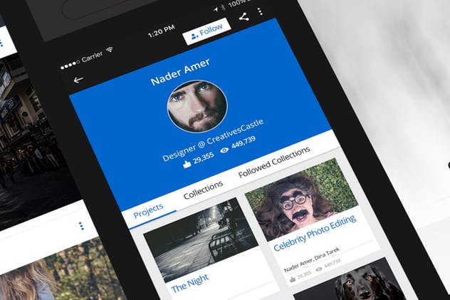 实用APP应用产品用户中心界面UI套件 03 Profiles | Bastion Mobile UI Kit插图(3)