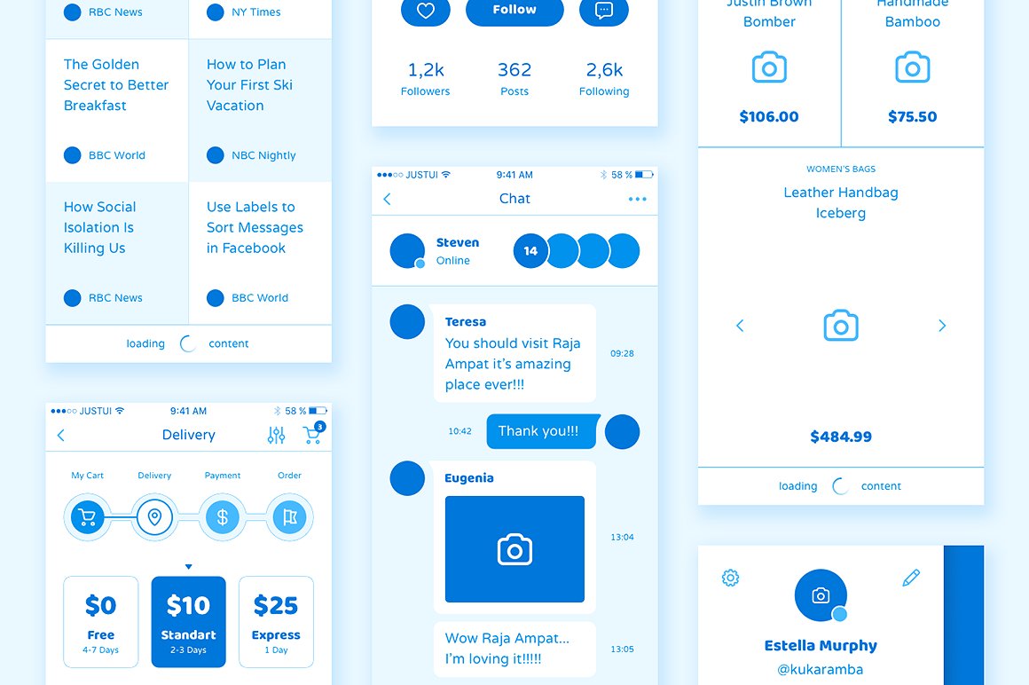 手机应用设计线框图套件 Liberty Mobile Wireframe Kit [ for Sketch &Photoshop]插图(2)