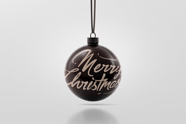圣诞装饰球样机 Christmas Ball Mockup with Material Options插图(11)