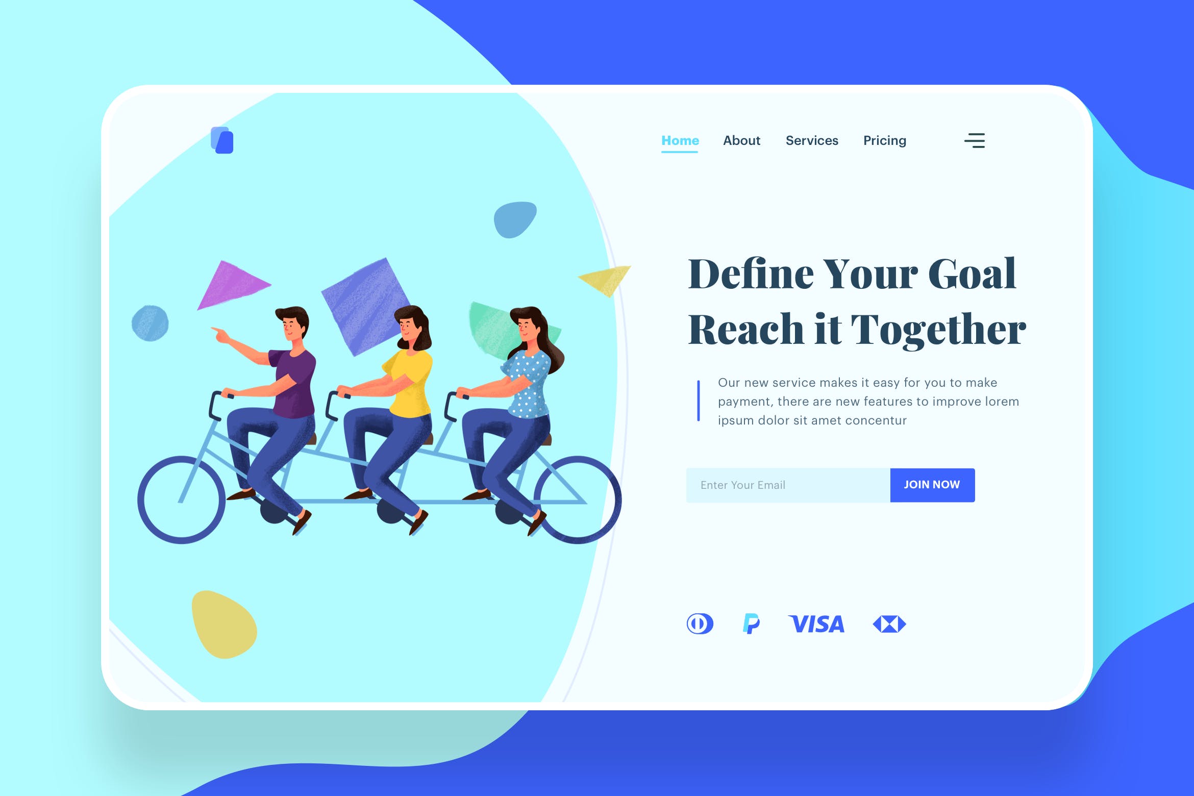 目标确定主题网站设计矢量插画素材 Define Your Goal Illustration – Website Header插图