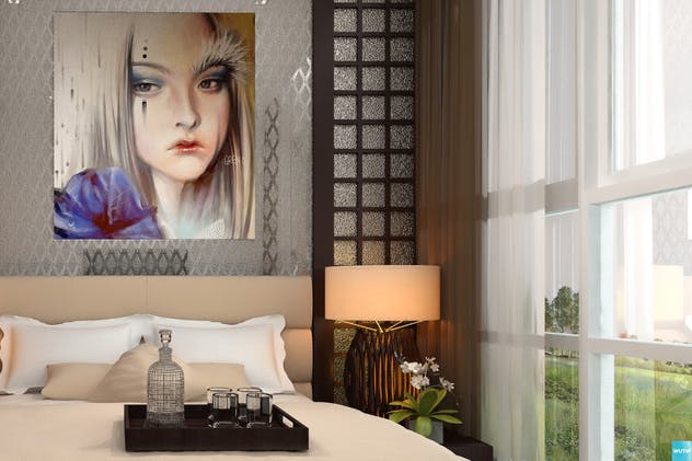 室内墙壁艺术海报框架样机Vol.1 Interior With Poster Frames Mockup Vol.1插图(9)