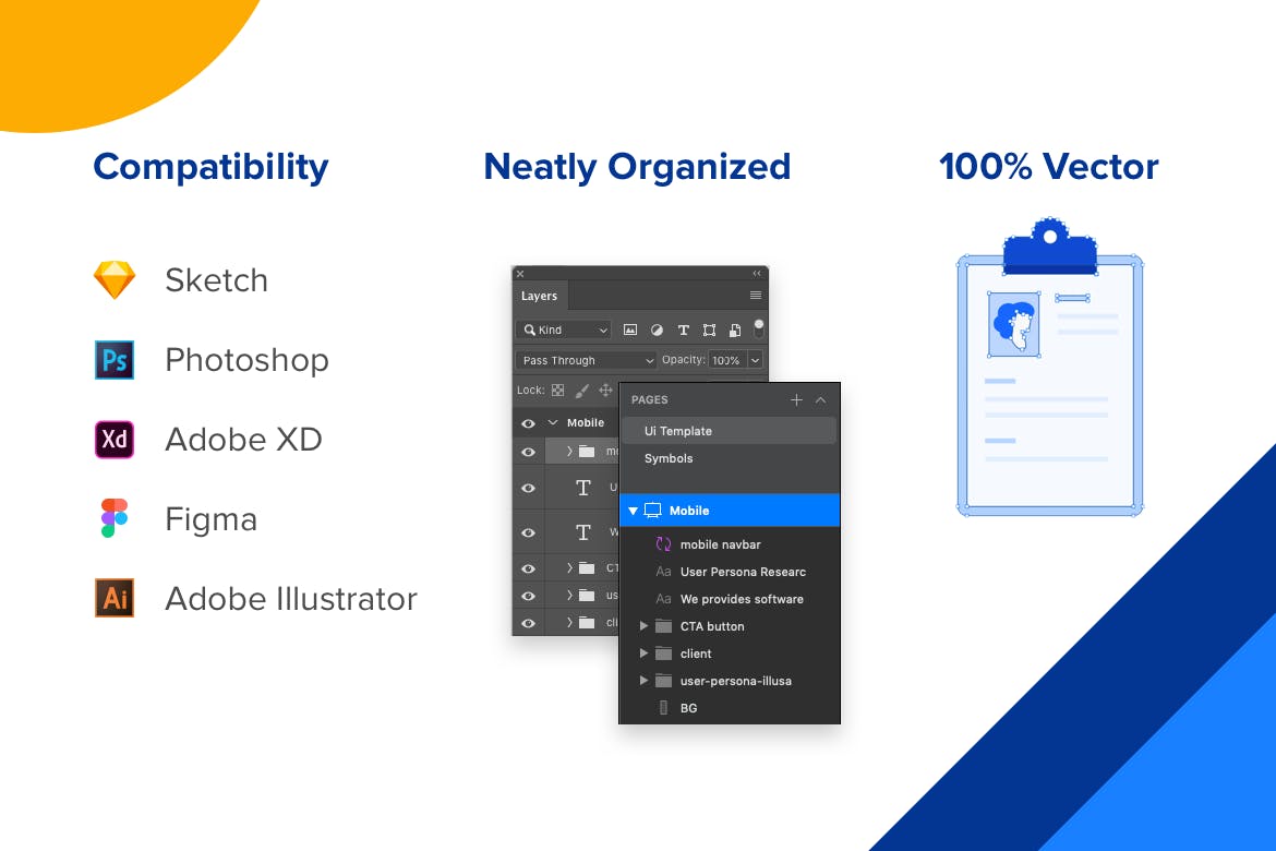 用户体验概念插画网站着陆页&Banner设计模板 Customer Journey – Web Mobile Landing Page Banner插图(3)