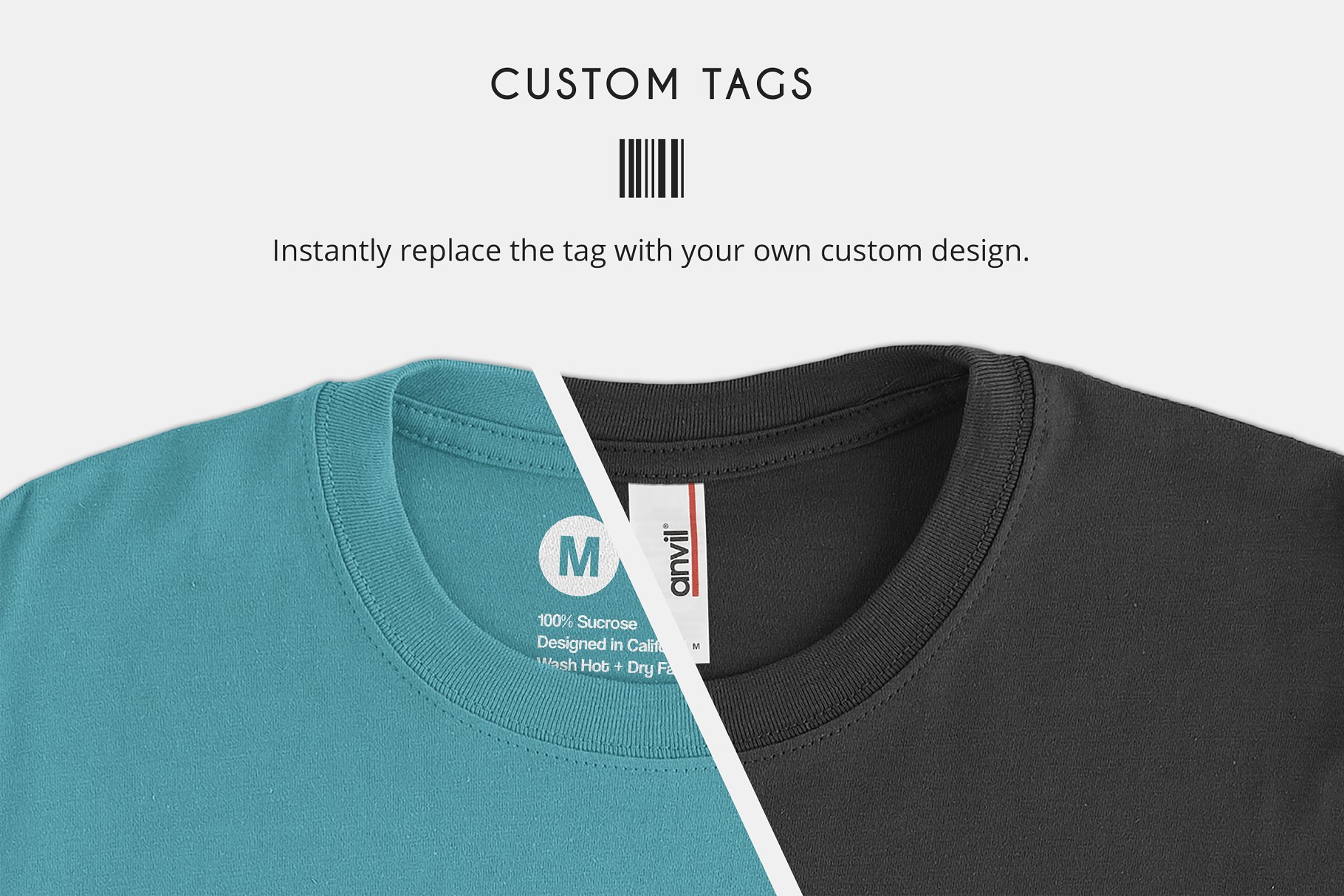 V领T恤样机模板 Anvil 982 Lightweight V-Neck T-Shirt插图(5)