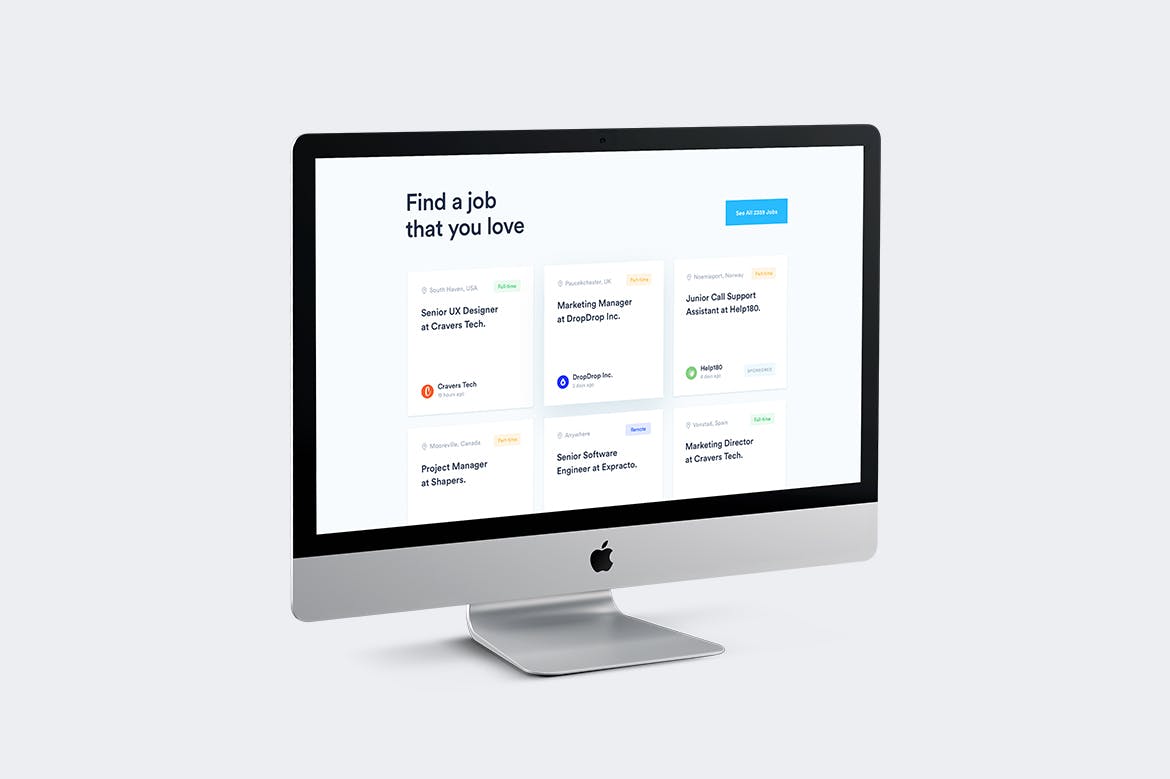 2019款iMac一体机电脑多屏幕预览素材库精选样机模板 iMac 2019 Mockup – Multi Devices插图(3)