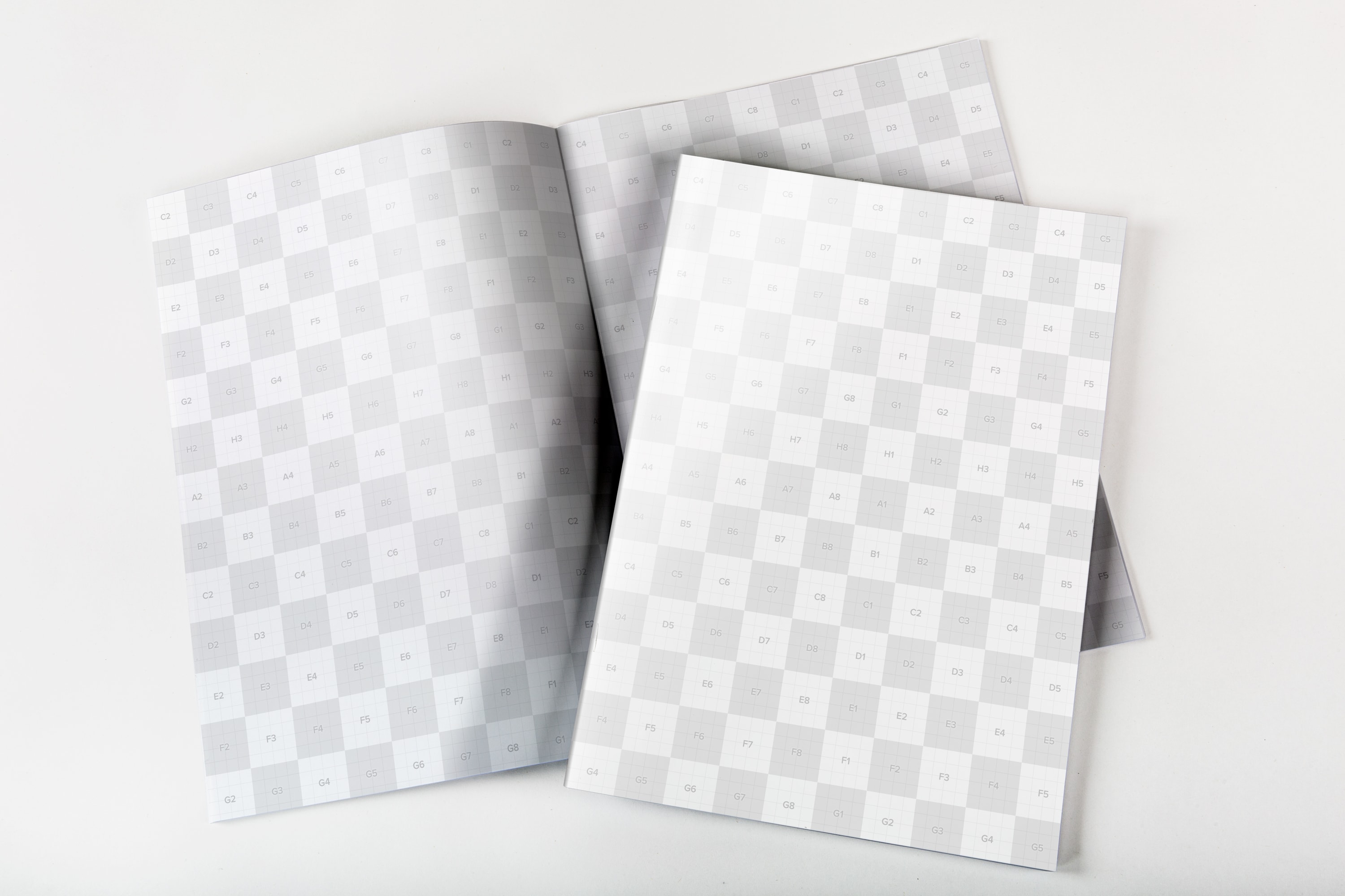企业画册产品手册封面＆内页设计预览样机 Letter Booklet Cover & Spread Mockup插图(1)