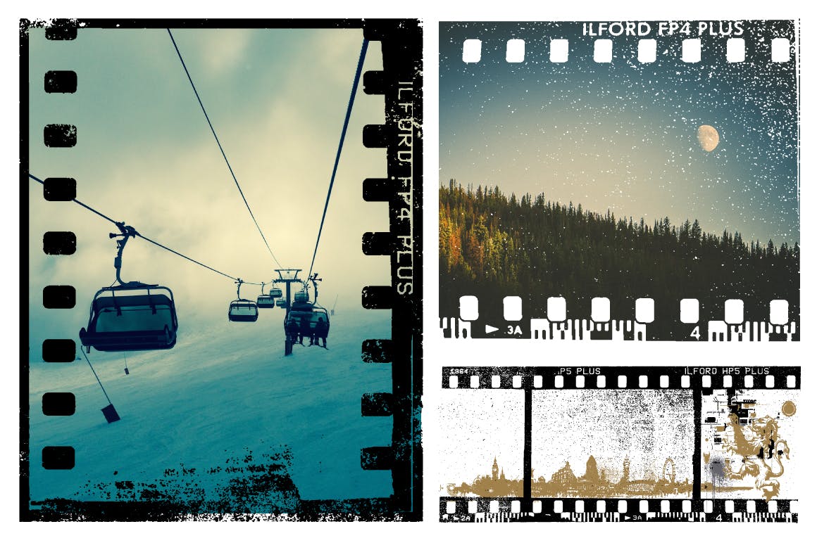 15种老式相纸/旧胶卷底片/宝丽来照片矢量纹理 Vector Film Textures插图(3)