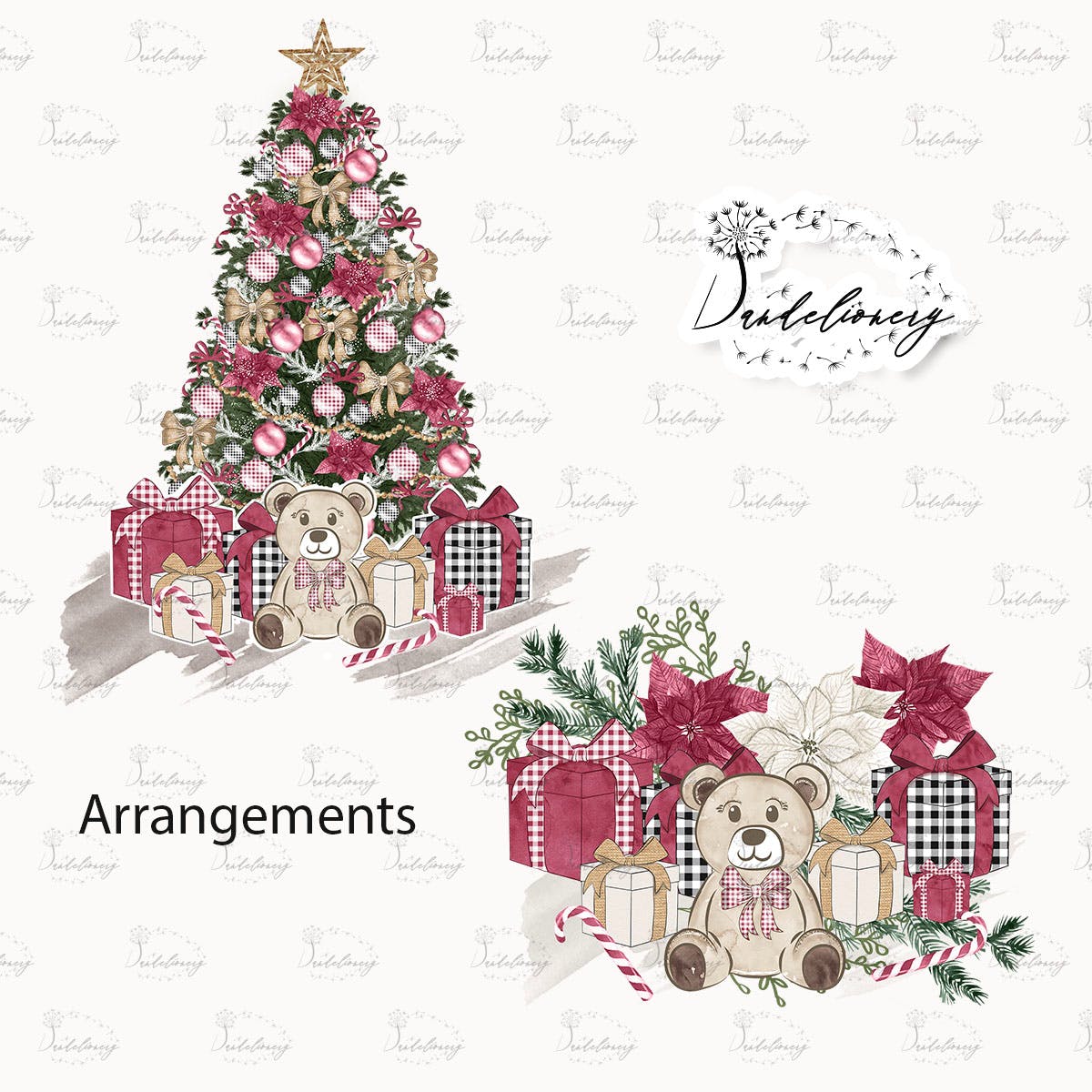 圣诞节客厅装饰剪贴画PNG素材 Christmas Home design插图(2)