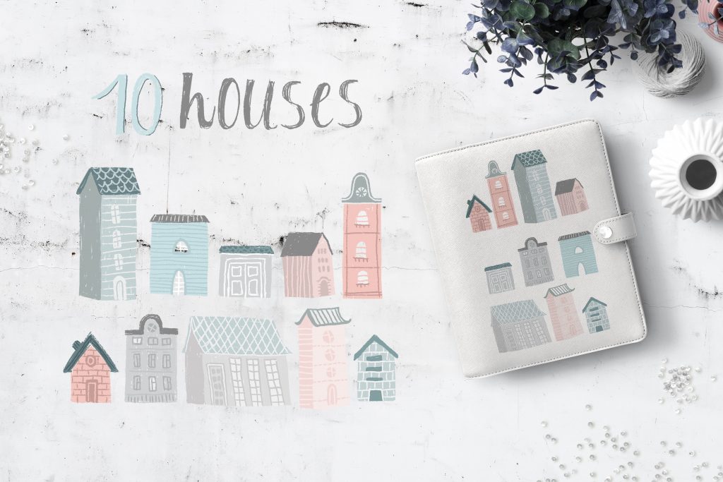 一组温暖恬静风格图形打包下载[psd,png]插图(3)