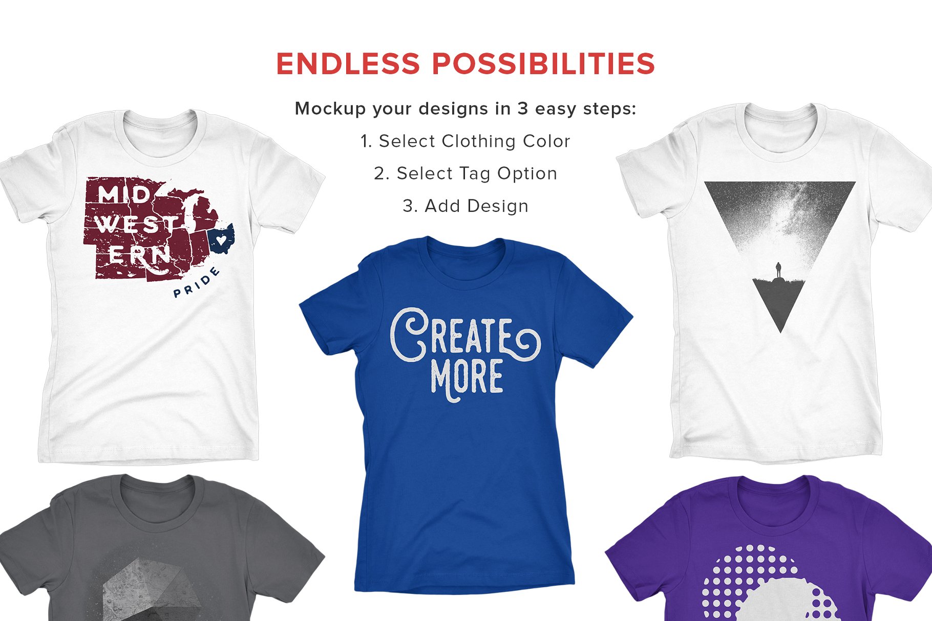 男装T恤样机模板 Next Level 3900 T-Shirt Mockups插图(4)