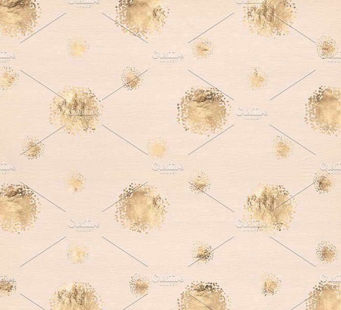 闪闪金光&水彩画图案纹理 Shimmery Gold & Watercolor Patterns插图(3)