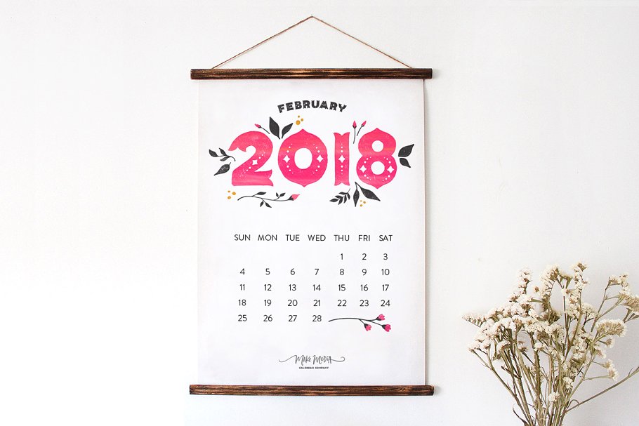 装饰英文字体+超过200手绘花卉装饰图形元素 Ciao Amore Decorative Font Kit插图(6)