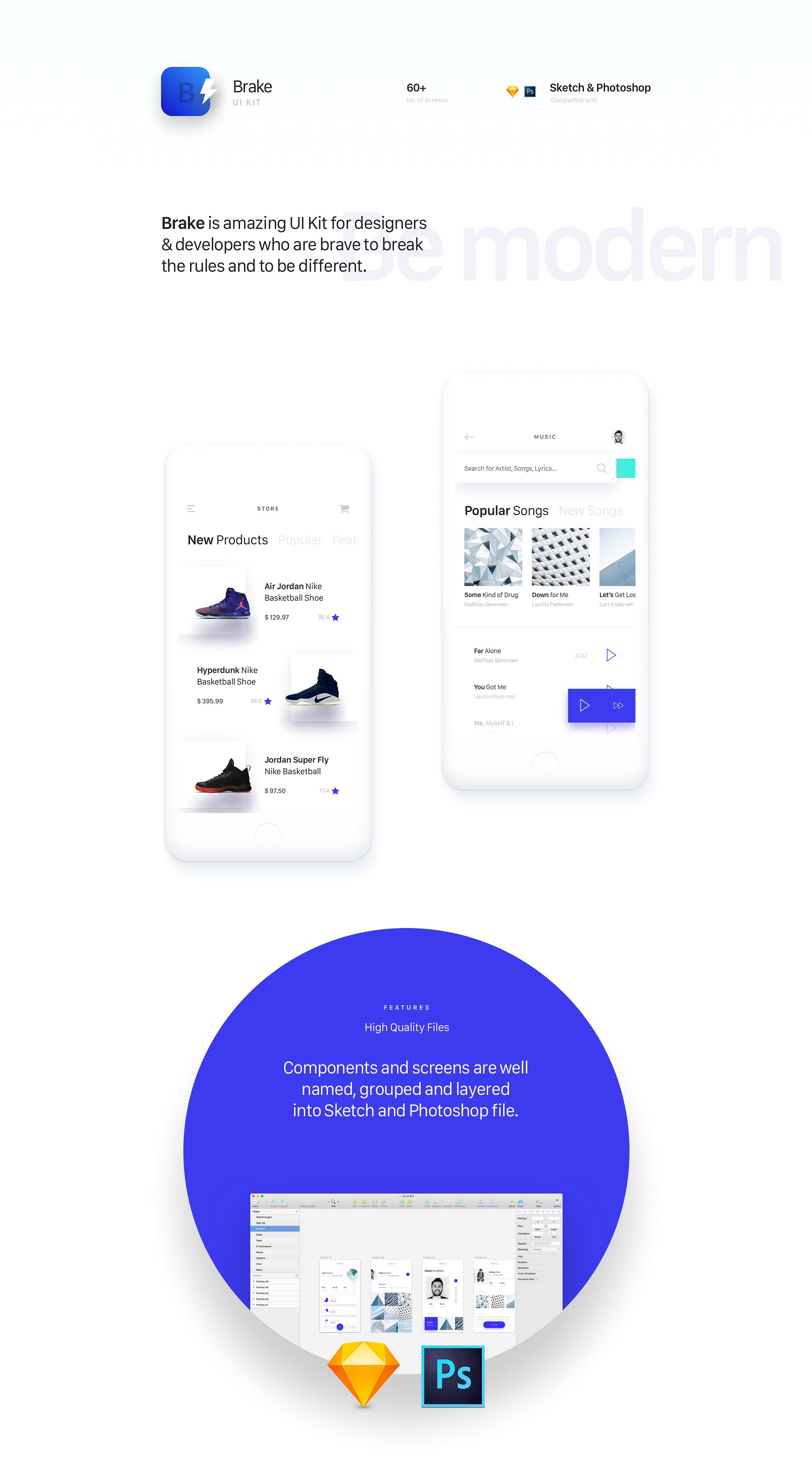 素材库下午茶：简约酷炫的APP UI KITS下载sketch,PSD插图(1)