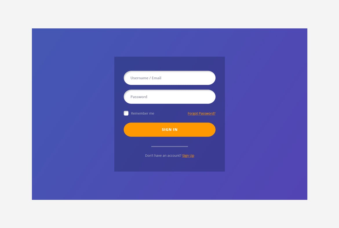 网站注册登录界面设计PSD模板v01 Sign Up / Sign In PSD Template V01插图(4)