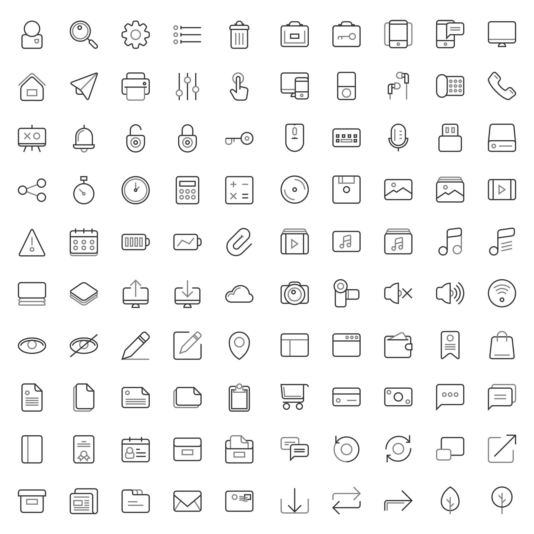 Two Grey Icons Set