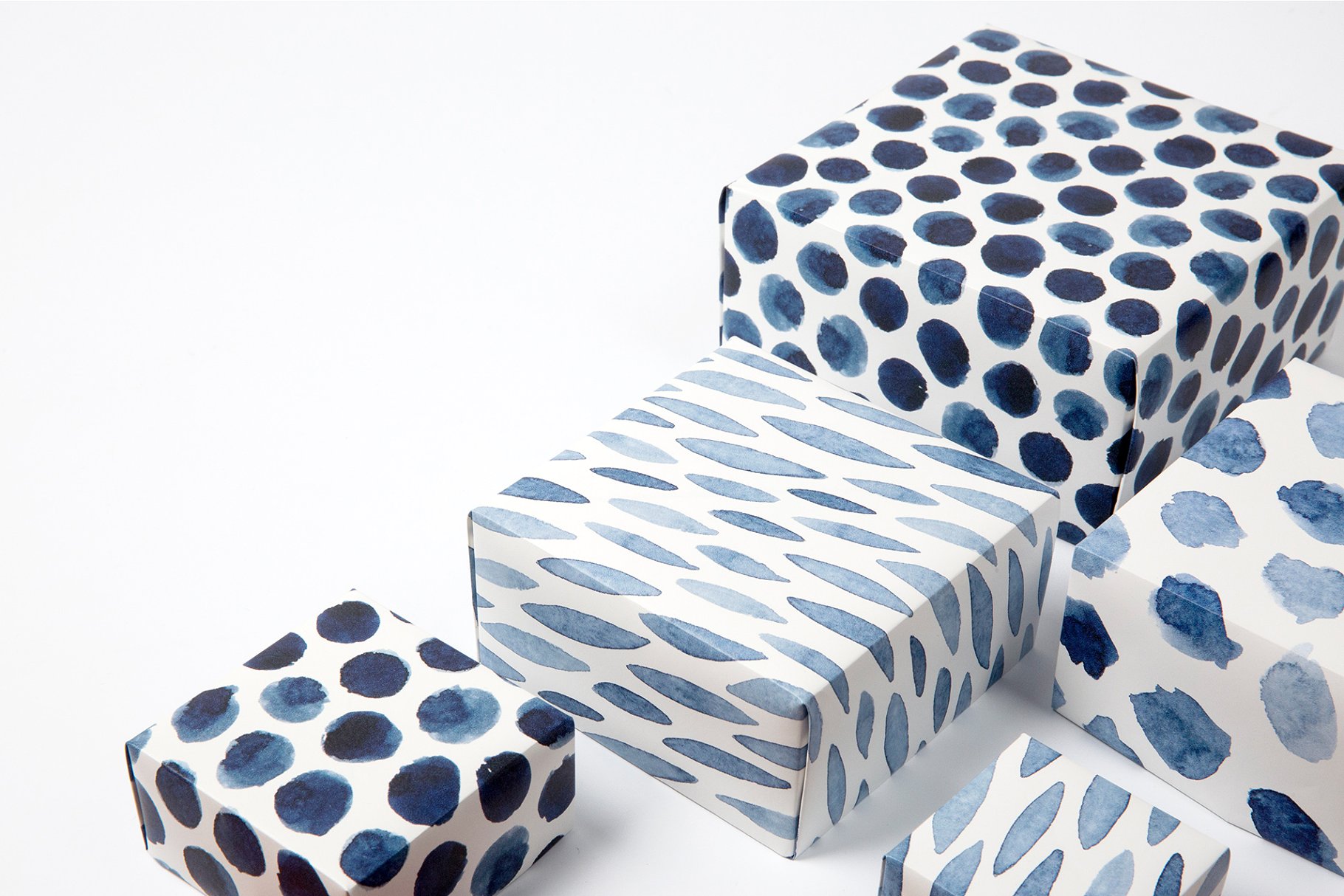 图案无缝纹理合集（银河，金色圆点，靛蓝，涂鸦，大理石瓦片，水彩画） Seamless Patterns Bundle插图(13)