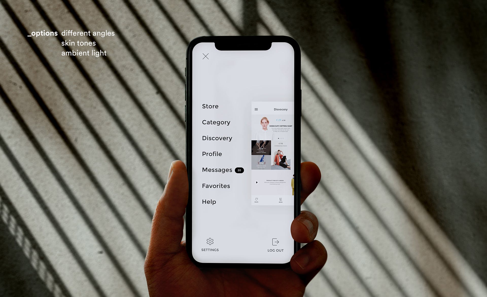 手持iPhone手机屏幕正视图样机模板 iPhone Mockup Set插图(3)