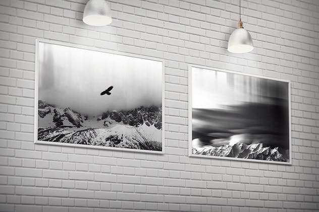 优雅海报画框样机模板 C0 Elegant Poster Frame Mock-Ups插图(6)