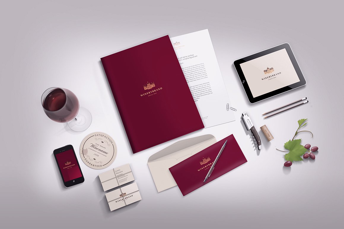 办公文具品牌展示样机模板 Stationery / Branding mock-up插图