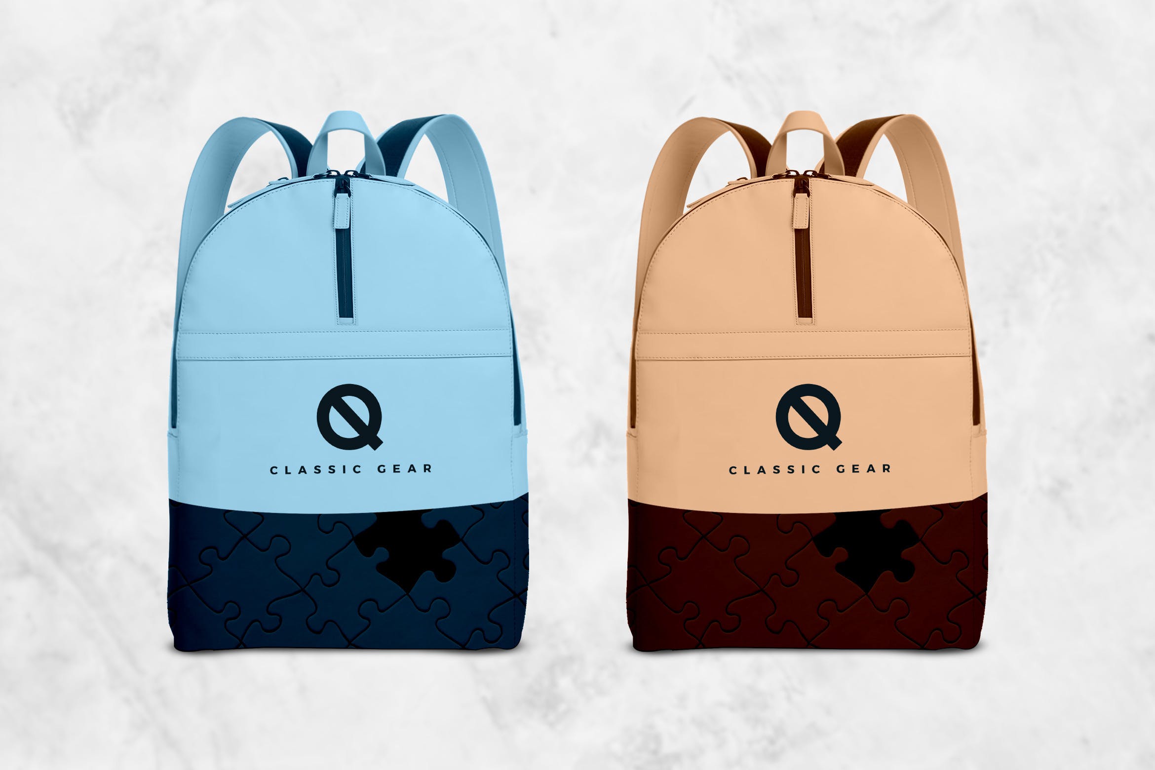 时尚双肩包外观设计效果图样机 Backpack Mockup插图