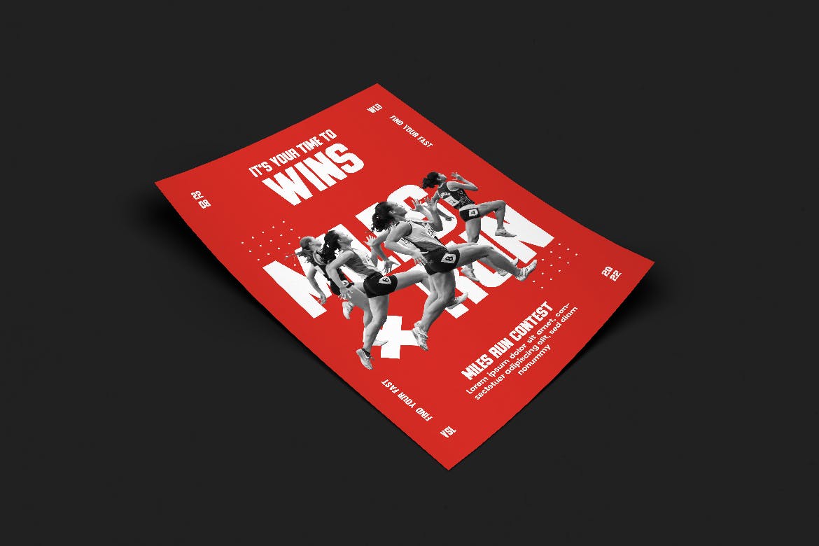 跑步运动海报PSD素材素材库精选模板 Aegeus Poster Design插图(2)