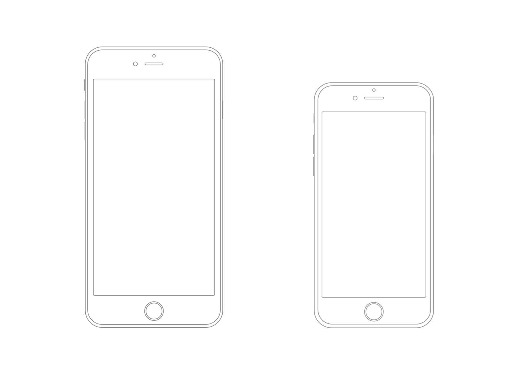 iPhone 6 & Plus Wireframe