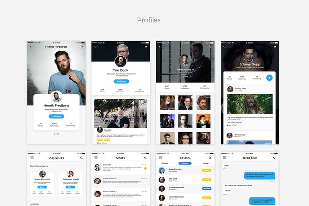 资讯/社交/电商综合APP应用UI套件 Splash UI Kit插图(5)