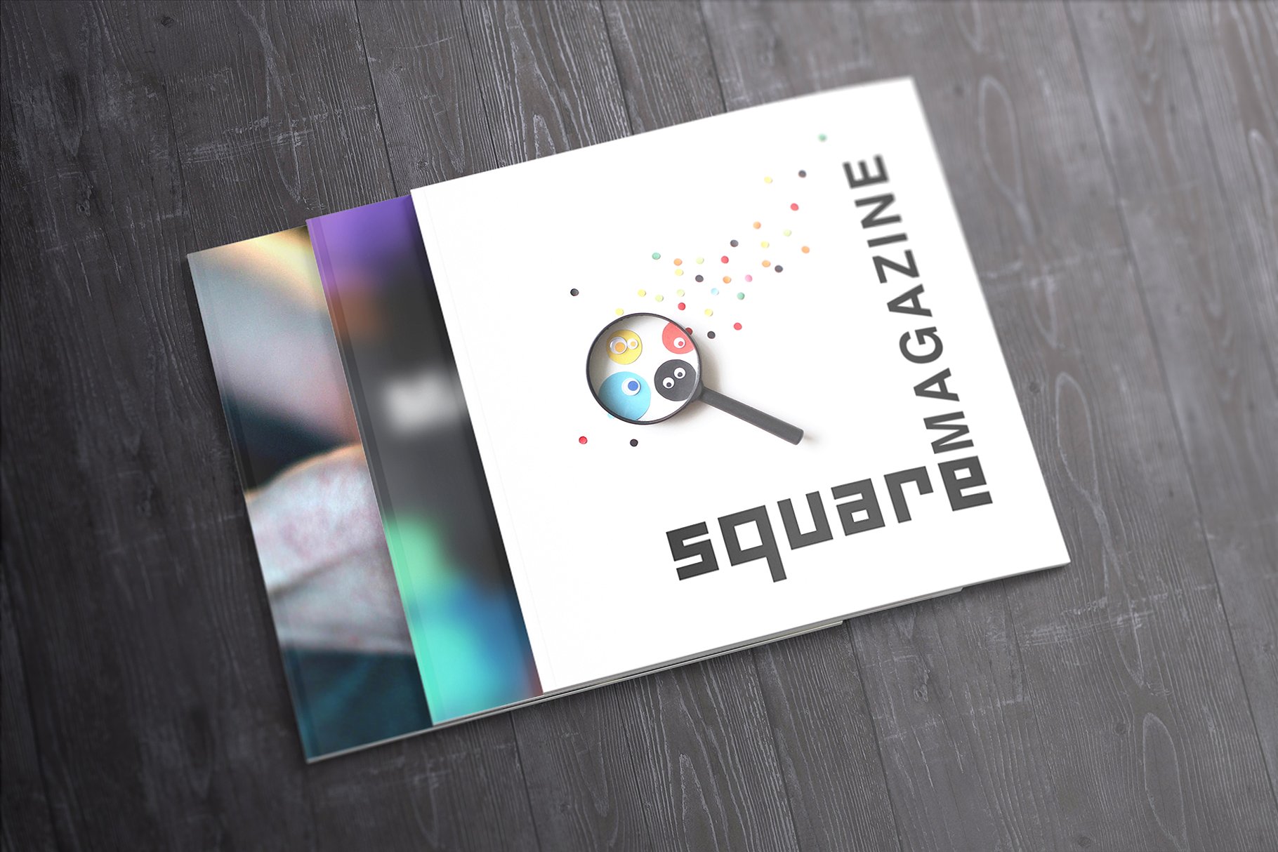 方形杂志样机模板 Square Magazine Mockups插图(7)