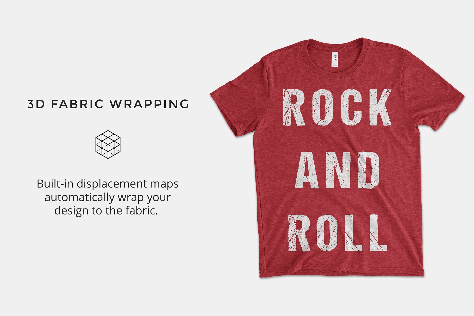 混合面料T恤样机 Anvil 6750 Tri-Blend Tee插图(1)