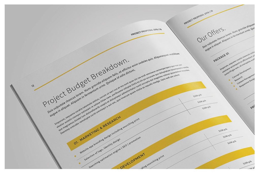 一款浅色系创意简洁画册下载[DOC, INDD]插图(4)