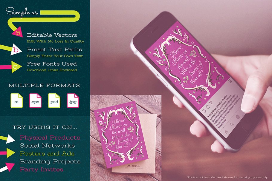 儿童故事书引语装饰素材 Children’s Story Book Quote Design插图(1)