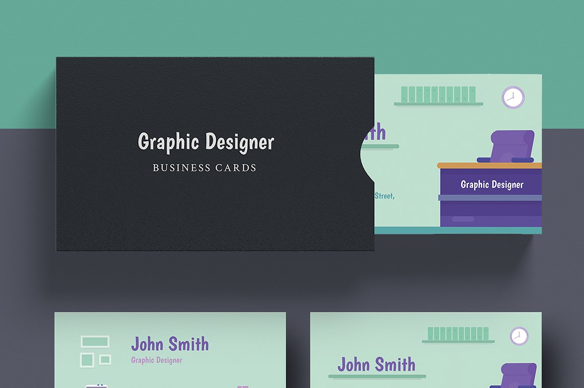 个性的时尚简约设计师名片设计模板插图(3)