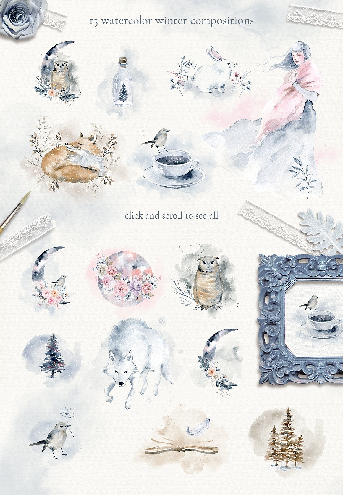 神奇和优雅的冬季森林素材合辑下载3.31GB[png,jpg,abr]插图(4)