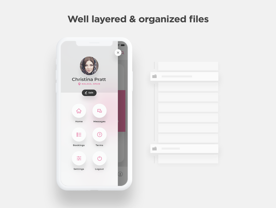 素材库下午茶：漂亮时尚的旅行名宿酒店预订APP UI KIT套装下载[PSD,Sketch,XD]插图(6)