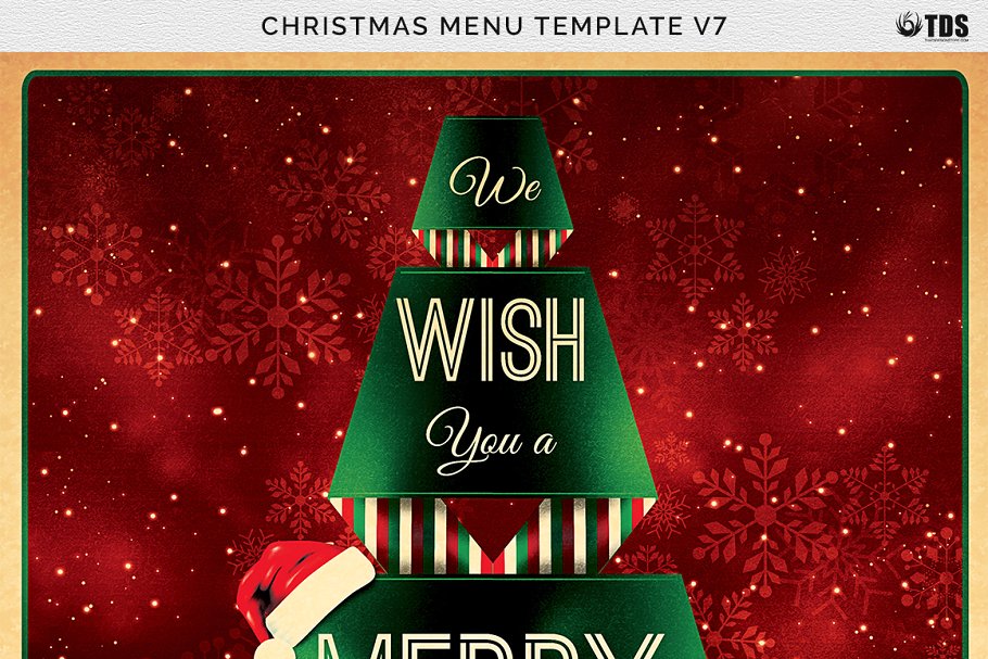 圣诞聚餐菜单PSD模板v7 Christmas Menu PSD V7插图(8)