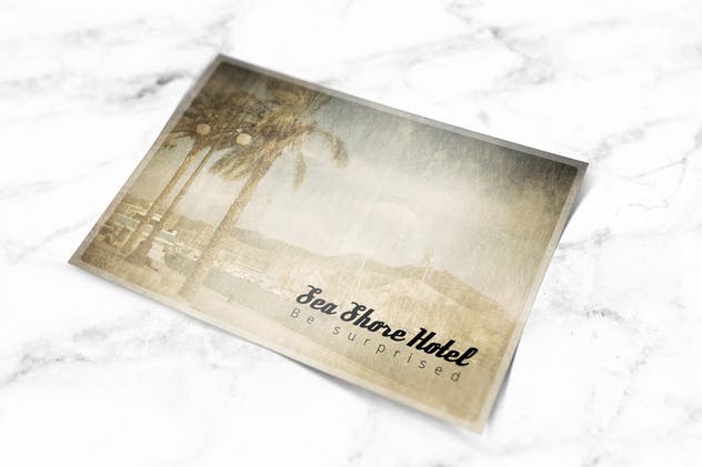 横向明信片/邀请函样机模板 Postcard Landscape Mockup插图(4)