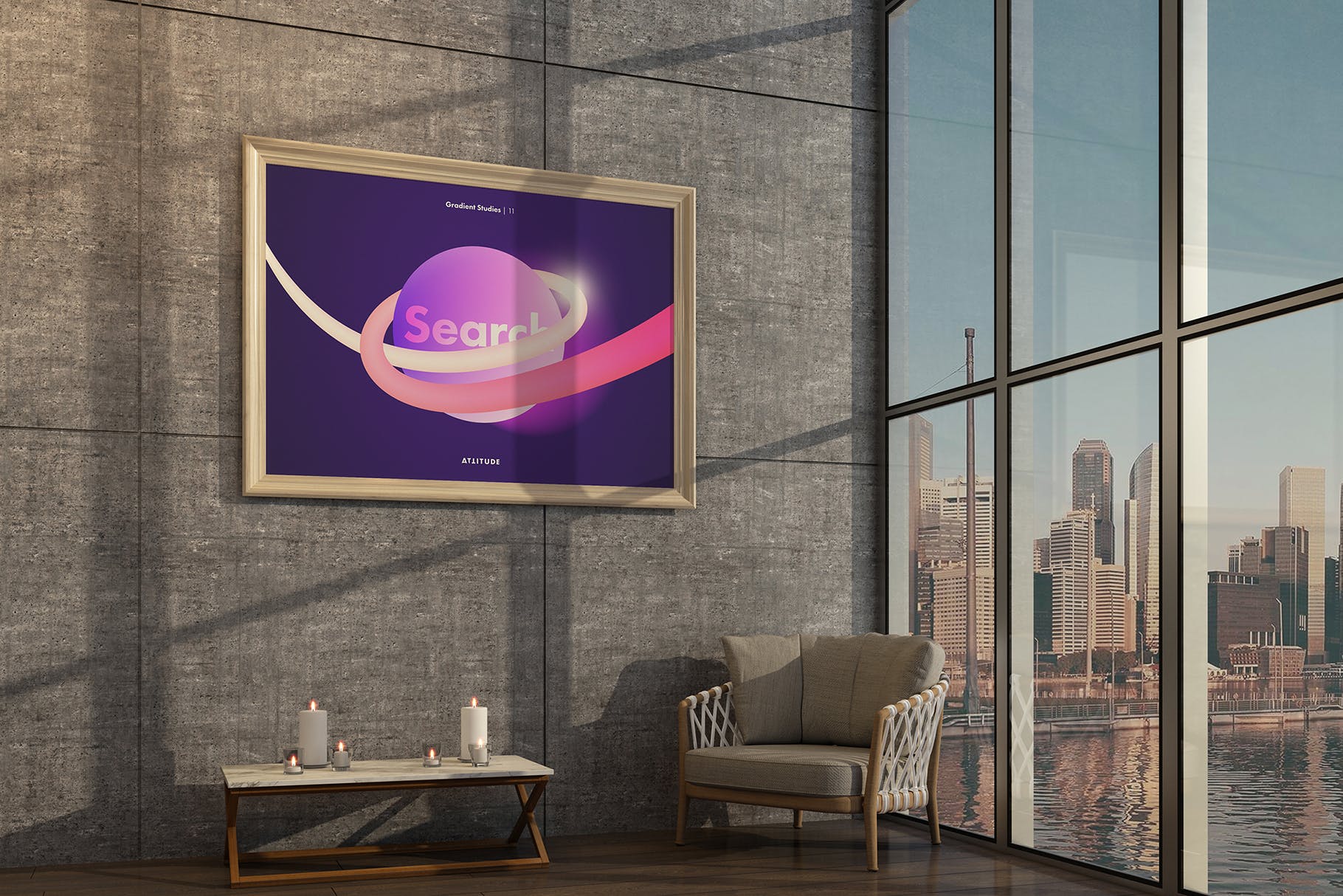 挂墙画框画廊展览样机模板素材3 Gallery Mockup 3插图(13)