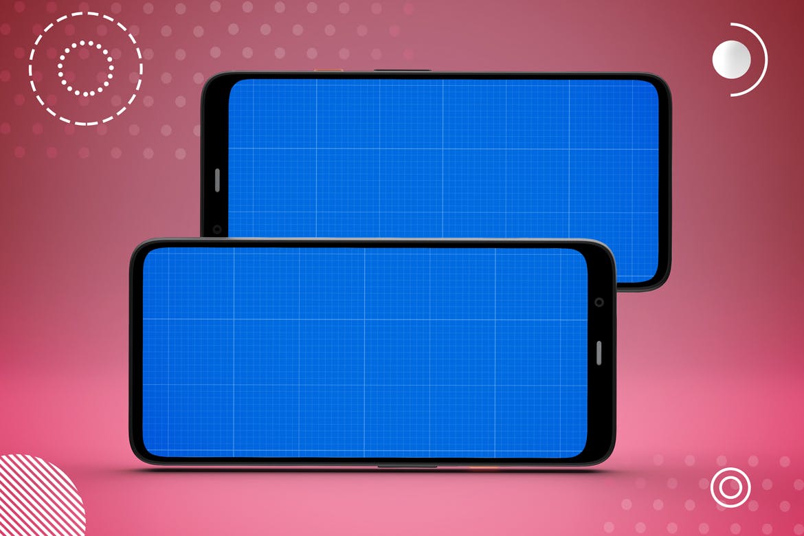 谷歌智能手机Pixel 4屏幕预览素材库精选样机模板 Abstract Pixel 4 mockup插图(11)