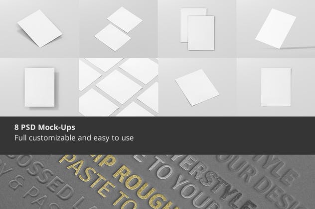 美国信纸尺寸传单设计样机模板 US Letter Flyer Mock-Up插图(1)