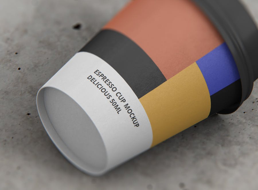 浓缩咖啡杯一次性纸杯素材库精选 Espresso Coffee Cup Mockup插图(3)