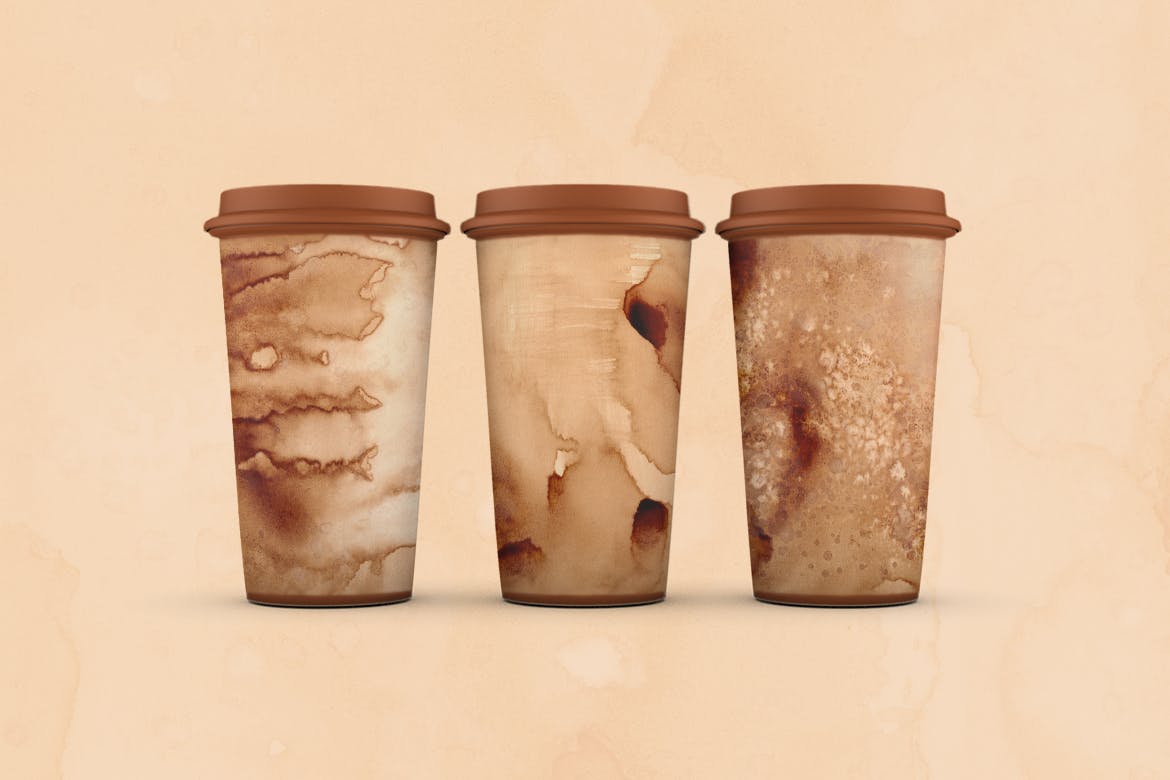 咖啡色水彩咖啡污迹肌理纹理背景素材 Watercolors Coffee Backgrounds插图(6)
