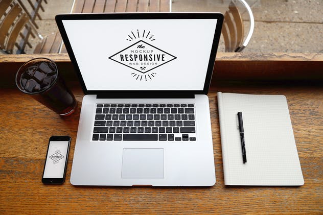 响应式网页设计演示iPhone/Macbook/iMac样机模板 Responsive Design Device Display Mock-Up插图(4)