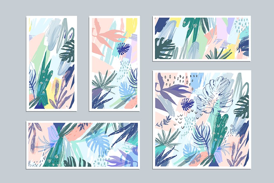 热带疯狂水彩图形插画 Tropical Madness graphic set插图(4)