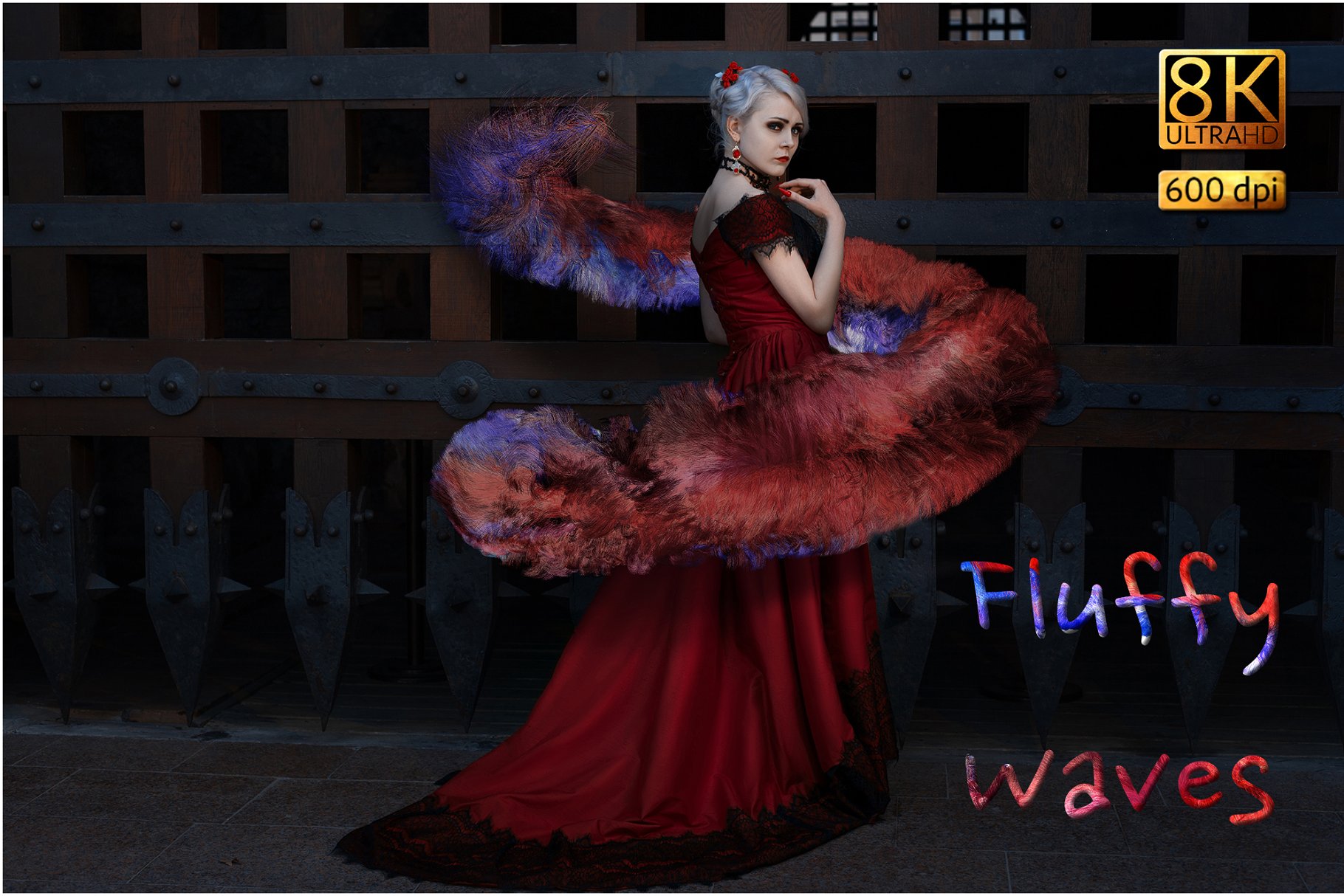 8K超高清蓬松毛茸茸波纹叠层背景 8K Fluffy Waves Overlays插图